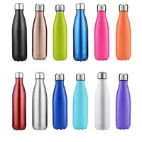 

H274 17oz 500ml Outdoor Sports Insulated Water Bottles Double Wall Vacuum Flask Custom Logo Stainless Steel Cola Shape Bottle