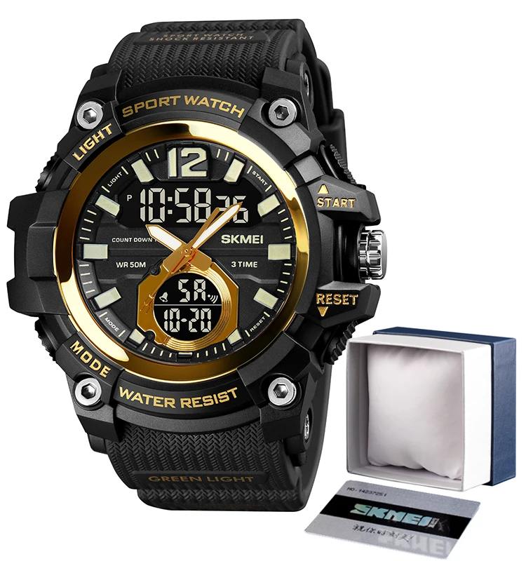 

New arrival skmei 1725 reloj digital watch hot sale jam tangan watches men wrist sport men watches montre, Black/red/golden/blue/camo
