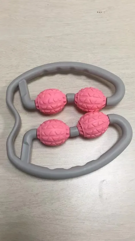 
2020 Best selling neck massage tools hand massager roller ball body roll fitness equipment 4 abs roller wheel 