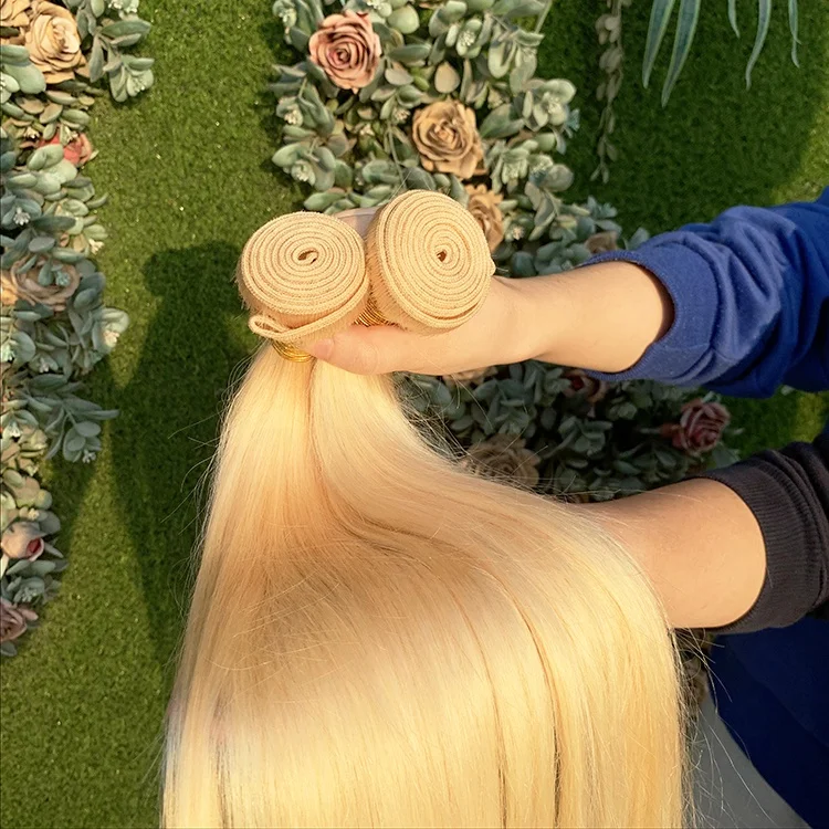 

Brazilian Cuticle Aligned Raw Virgin Hair Bundles With Frontal Closure,Unprocessed Wholesale Bundle Blond 613 Virgin Hair Vendor