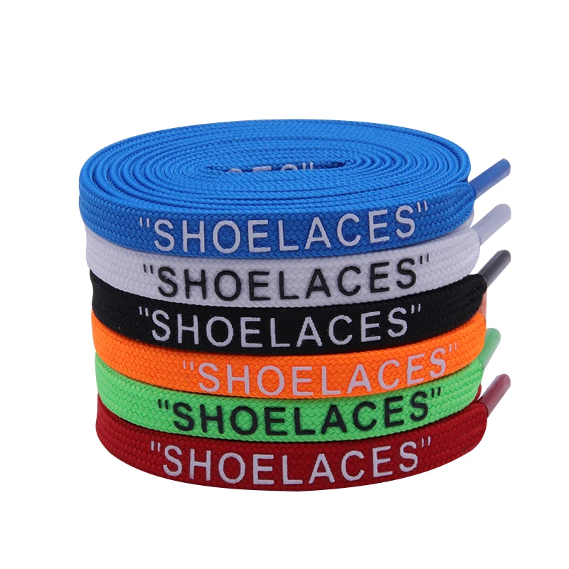 

Hot Fashion Selling Flat Round Custom Logo Polyester Printed Shoelaces