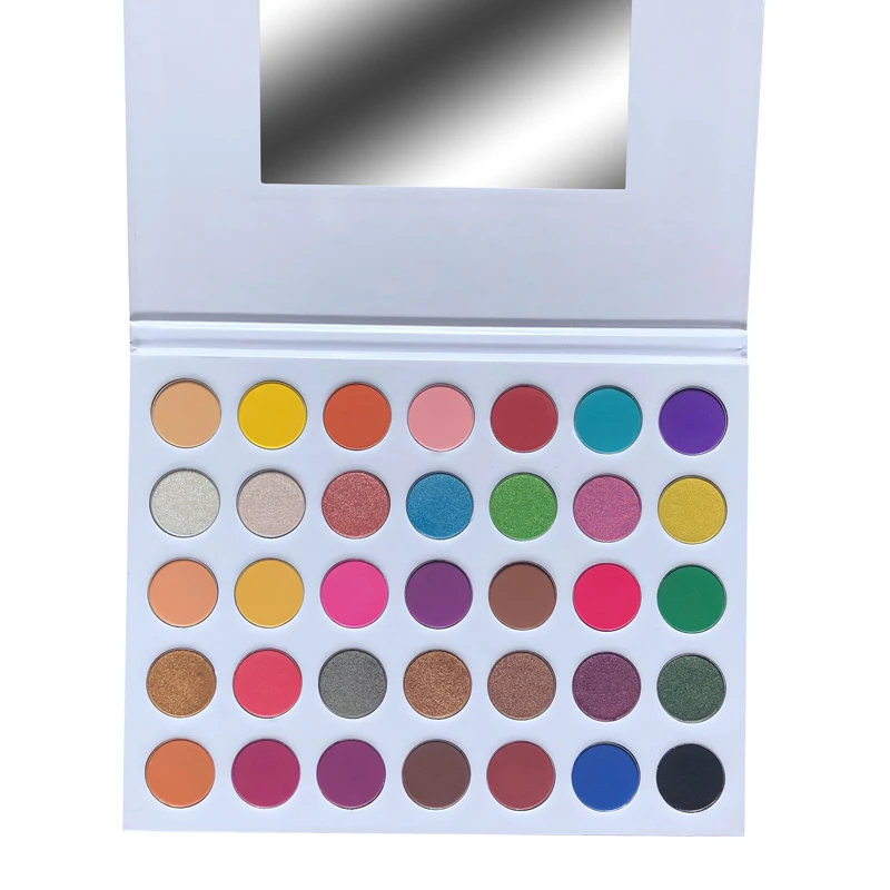 

Fashion vegan cosmetics 35 color matte shimmer glitter eyeshadow custom private label eyeshadow palette