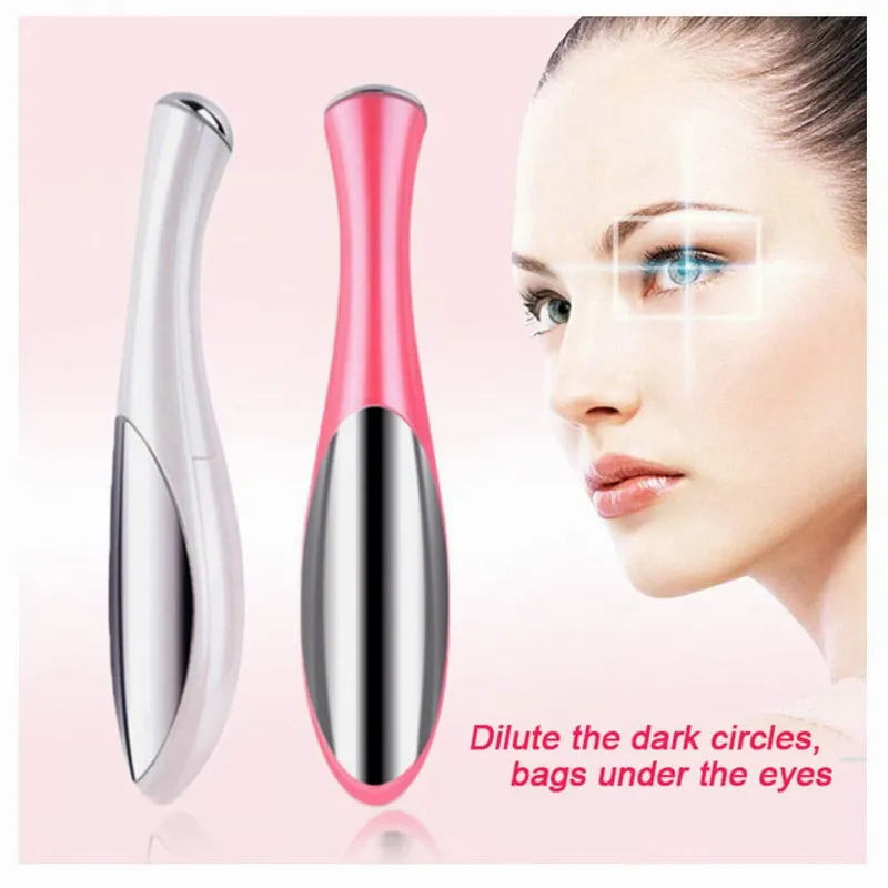 

Vibration Eye Massager Pen Eye Care Massager Electric Portable Eye Massager, Pink, white