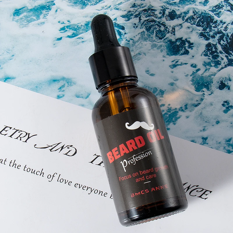 

New Products Men's Beard Care Gift Pure Natural Organic Hair Beard Oil Beard Care, Transparent