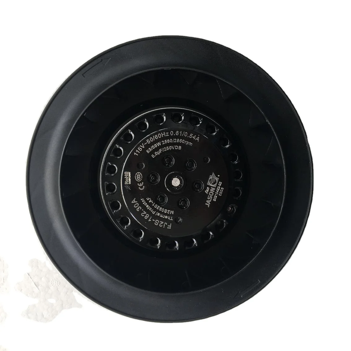 

110V AC 180mm 350CFM centrifugal cooling fan for air purifier C2S-182.30A