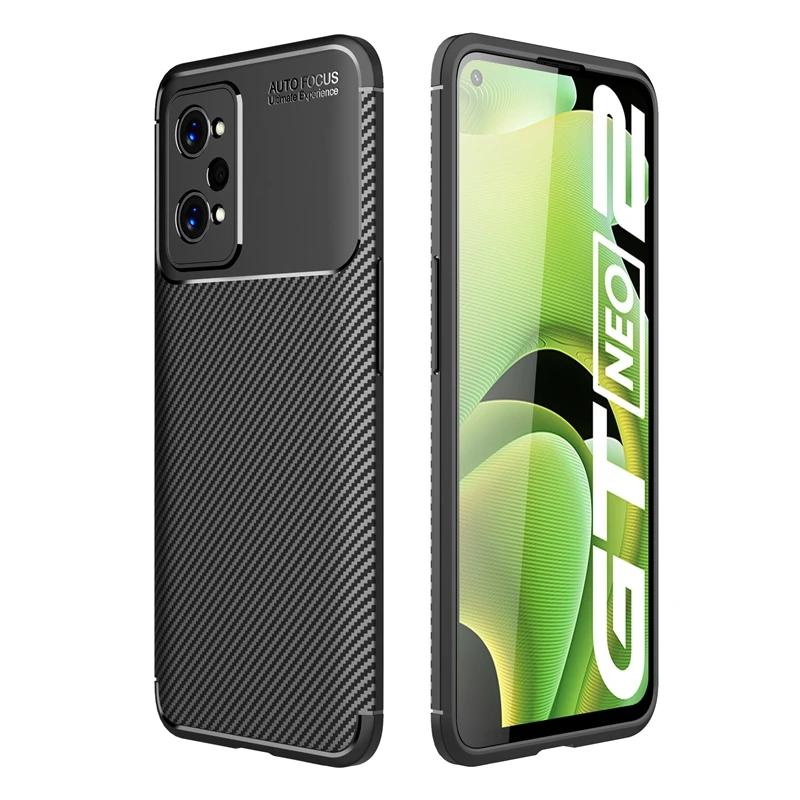 

Luxury Business Style Soft Matte Silicone Auto Focus Carbon Fiber Phone Case For OPPO Realme GT Neo 2 Realme 8i