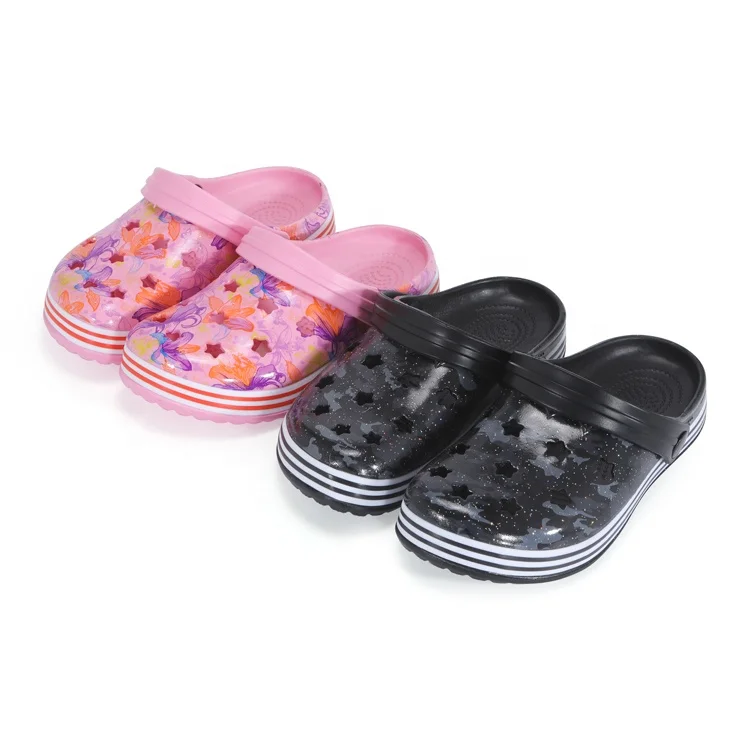 

Printing Classical Design Baby Girl Shoes Garden Shoes Clogs, Pink
