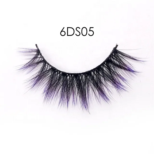 

Wholesale gradient color lashes 3d 6d silk false eyelashes, Nature black