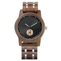 

Reloj 100% Natural Eco - Friendly Quartz Indonesia Wood Watch Private Your Own Brand Men Wooden Watches Holz