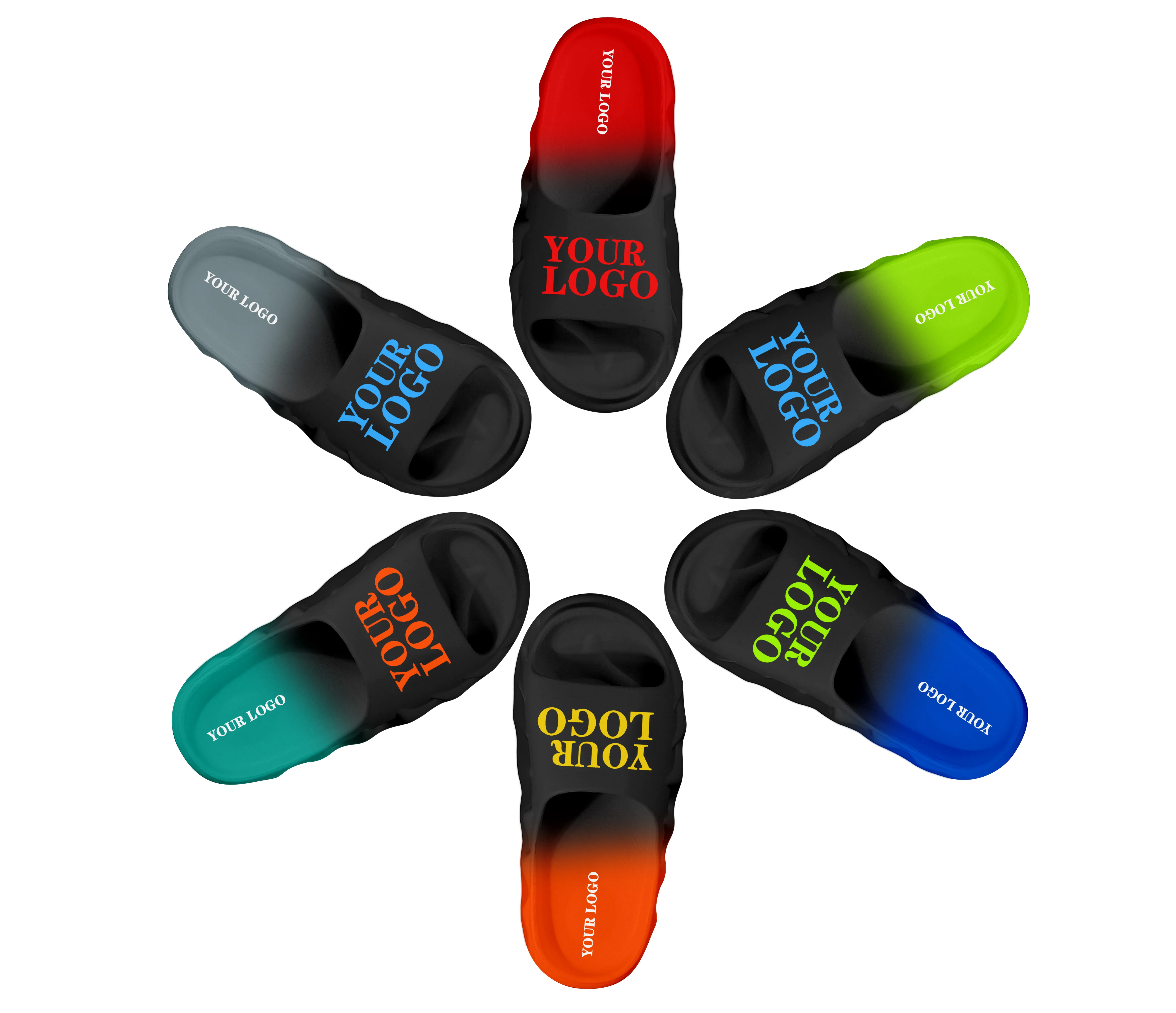 

Men Slipper Slide Print Custom Sandals 2021 Unisex Slides Footwear Flat Sandals Girls Outdoor Indoor Slides Custom Logo, Accept your color