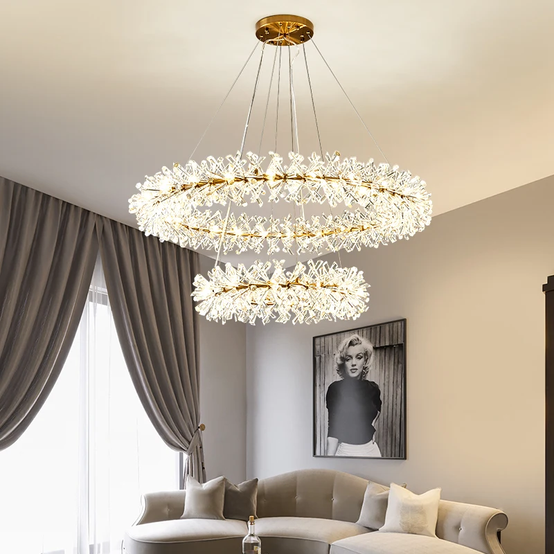 

Modern LED Crystal Chandelier Ceiling Nordic Lamps Home Deco Lighting Fixtures Bedroom Luminaires Living Room Hanging Lights