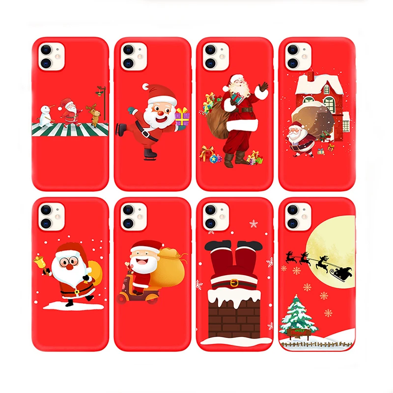 

Print With Christmas Santa Claus Shockproof Phone Case Touch Tpu Cover For Iphones 13 12 11 Pro Max