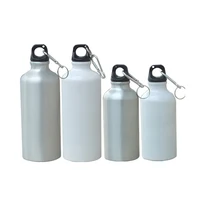 

Custom Printing 600ml Sublimation Aluminium Water Bottle with Carabiner and Knob Cap