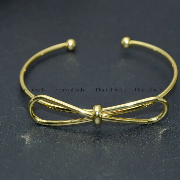 

18k Gold plating High Quality Metal Wire Bowknot Bracelet Fashion Jewelry Bangle