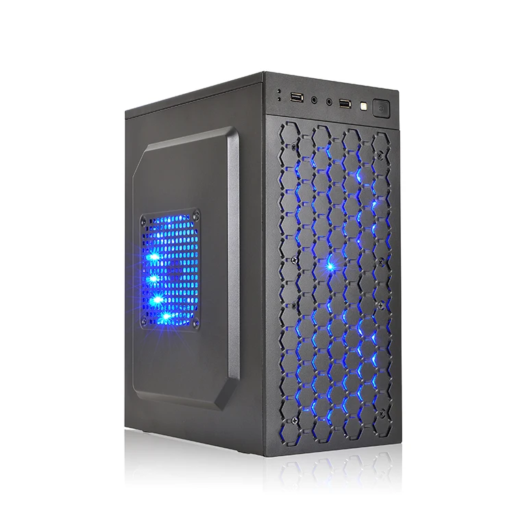 

High Quality Micro ATX Computer Case Desktop PC Case with RGB Light (optional), Blcak painting