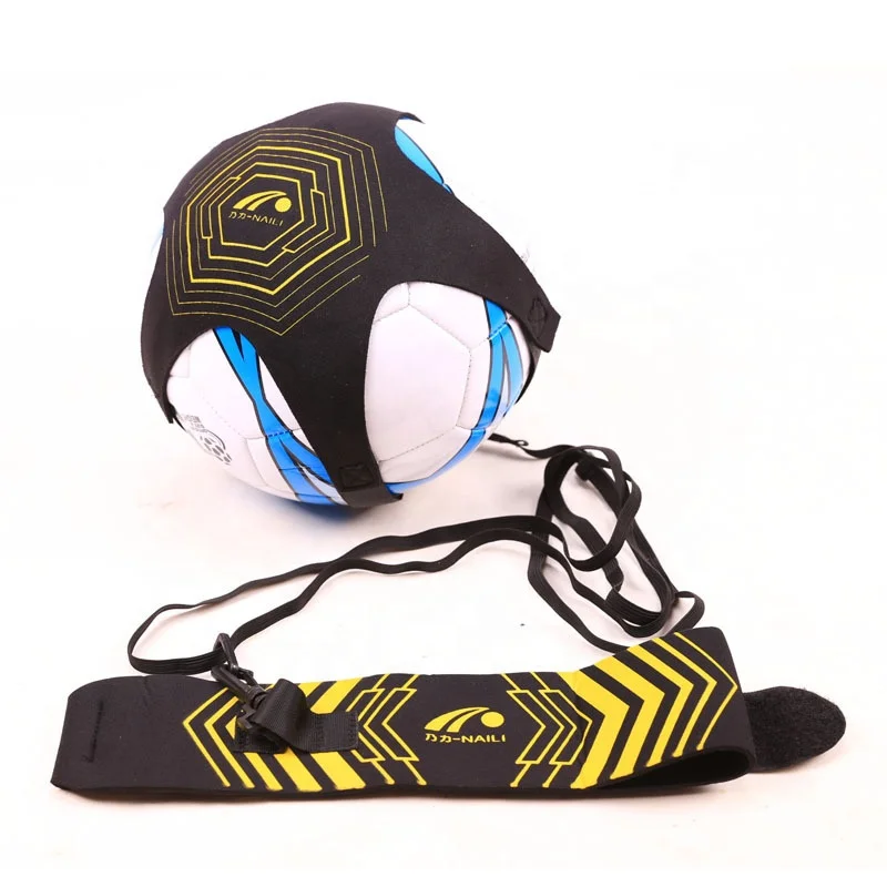 

Soccer Training Adjustable Sports Assistance Soccer Ball Practice Belt Training Equipment Kick, Yellow/black
