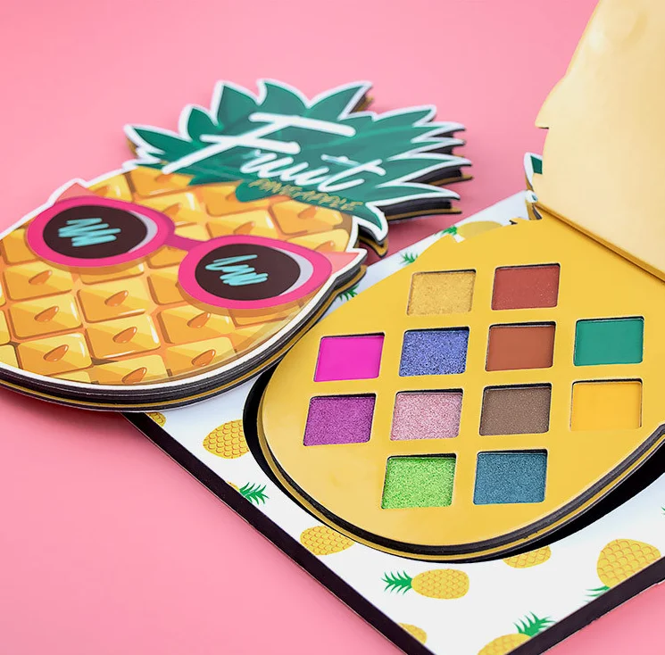 

12 Colors Eyeshadow Pineapple plate board Eye Shadow Palette Custom Logo Waterproof Matte Eyeshadow Palette Paleta de sombras de