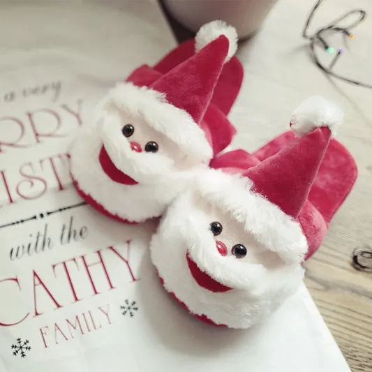 

Christmas Gift Custom Santa Claus Slipper Indoor Outdoor Slippers, As picture