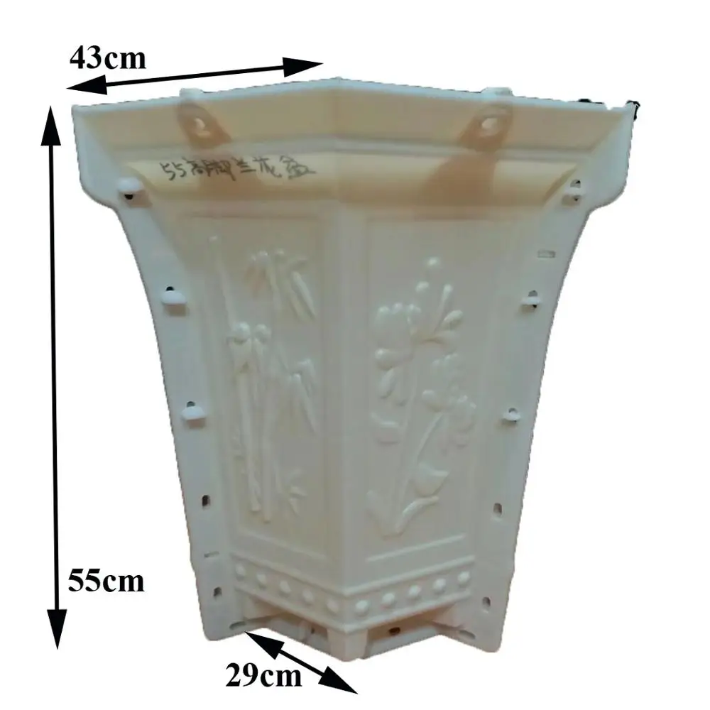 

flower stand plastic concrte planter pot molds for outdoors on sale, White/ivory