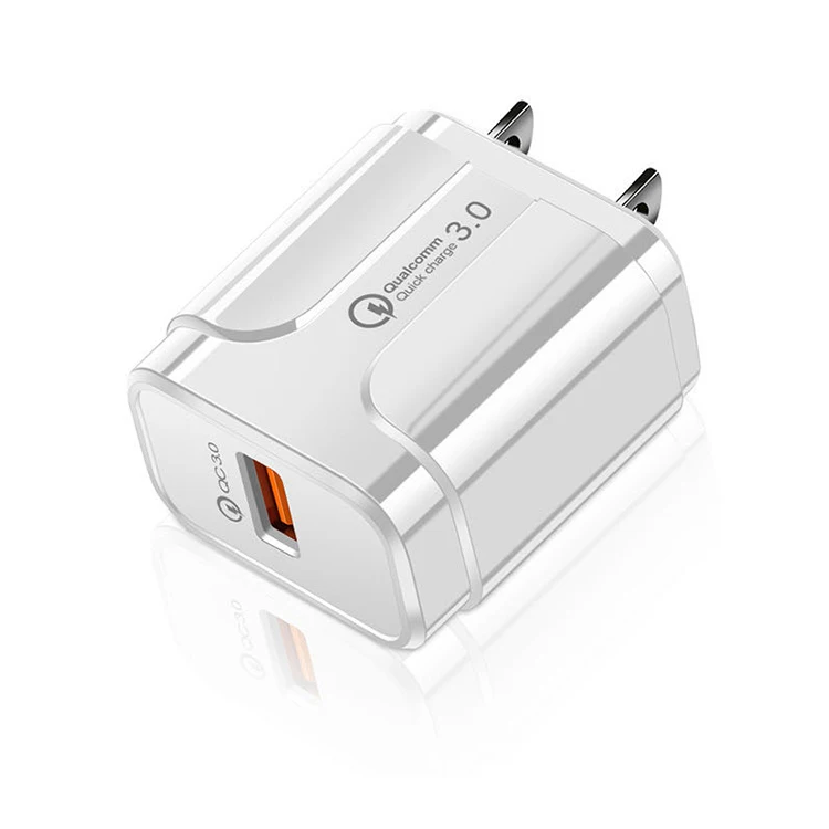 

High quality fast charging USB wall charger adapter with USB cable, White/black