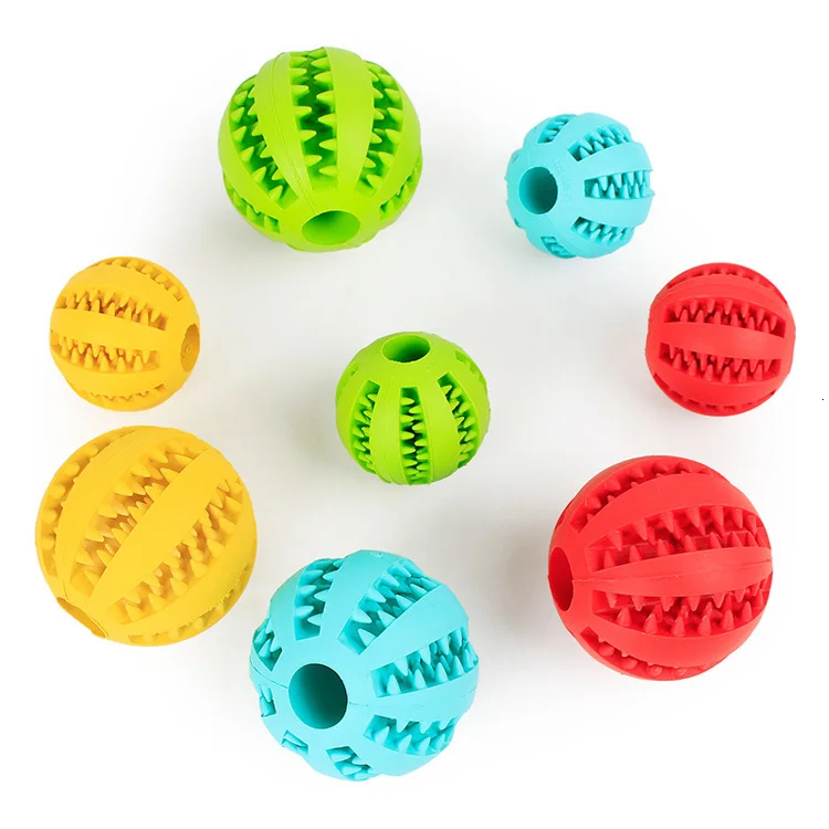 

Hot selling Rubber Pet Cleaning Balls Toys Chew Toys Tooth Cleaning Balls Food Dog Toy