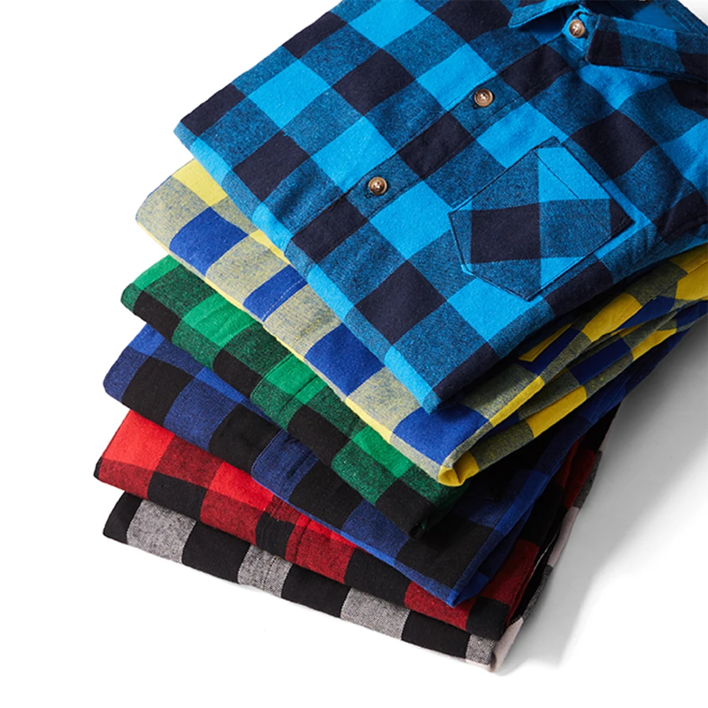 

Flannel Shirts for Boys Plaid Soft Cotton Long Sleeve Kids Checked Button Down Shirts Children Clothes