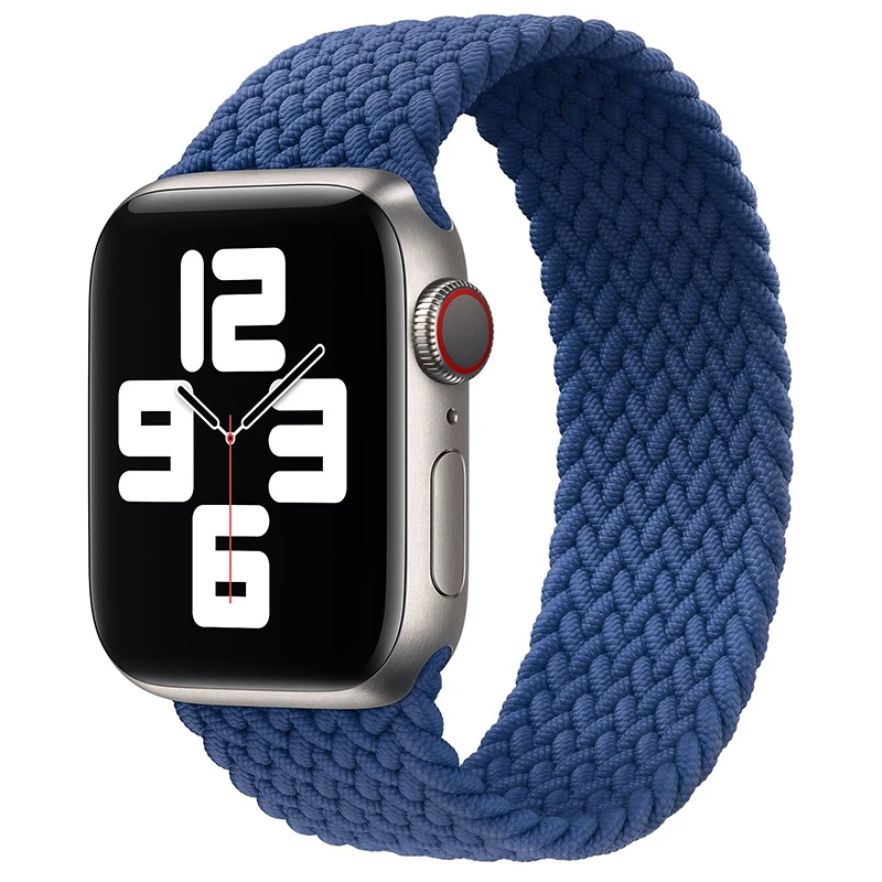 

New Arrival Braided Solo Loop 40mm 44mm Nylon Watch Band For Apple Watch Series 6