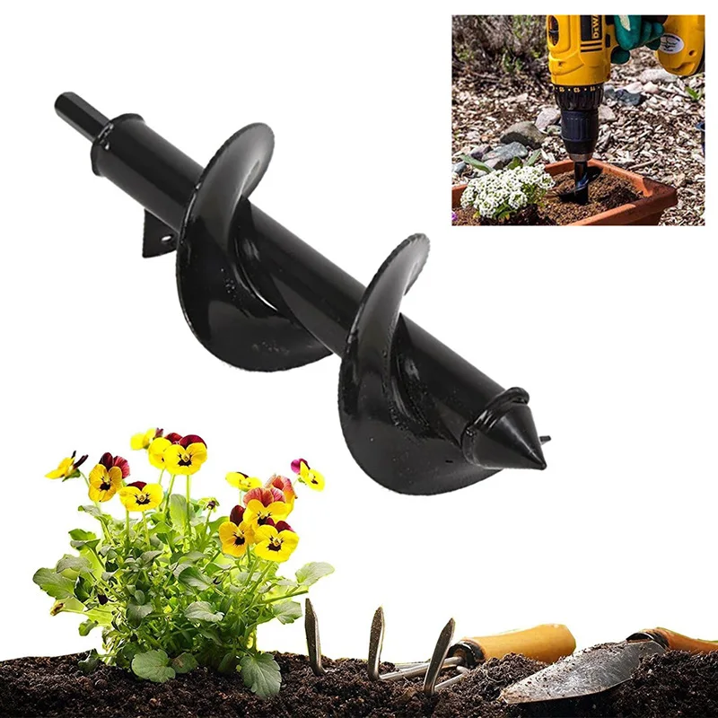 High Quality 8*30cm Digger Drill Bit Auger Hole Drill Bit Garden Auger