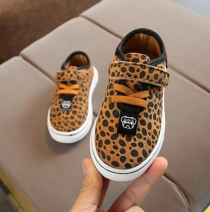

sh10033a Leopard Girls Boys Sneakers Spring Autumn New Soft Bottom Casual Shoes Fashion Toddler Trainers