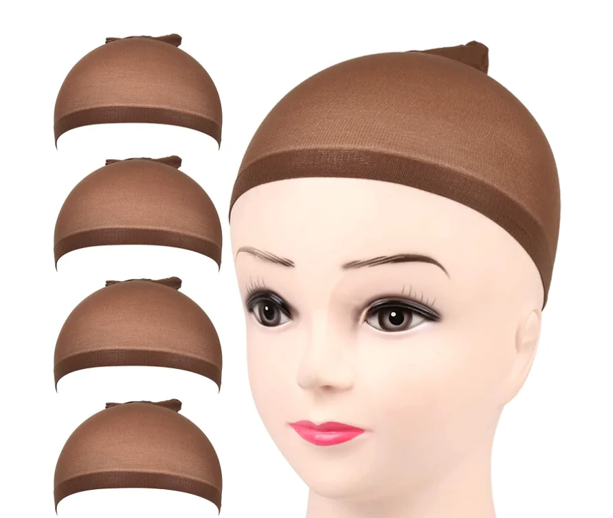 

Nice Quality Portable Wholesale Stretchy Close End Stocking Human Hair Wig Caps Cosplay Hairnets For Wig, Black,beige,skin,brown
