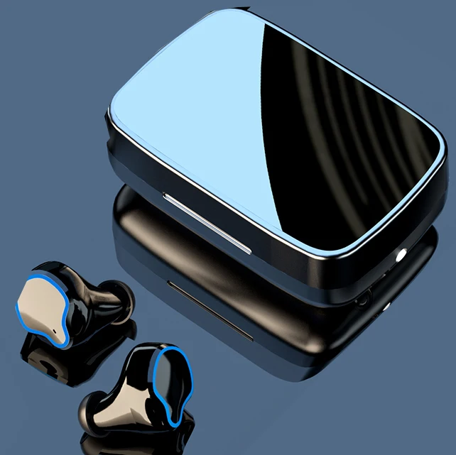 

M9 Earphone Wireless Earbuds with 3500mah Power Charger Case Waterproof Headset Flashlight Mirror Headphone For dropship