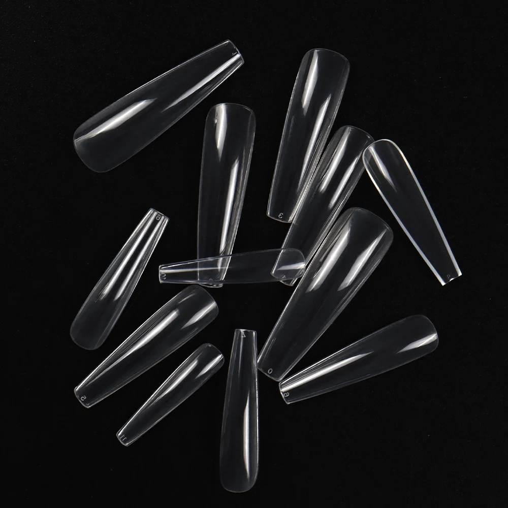 

Wholesales 360 Pcs Box Factory Long XXL Ballet Long Nature Clear Color Nail Tips Full Cover Tips Nails