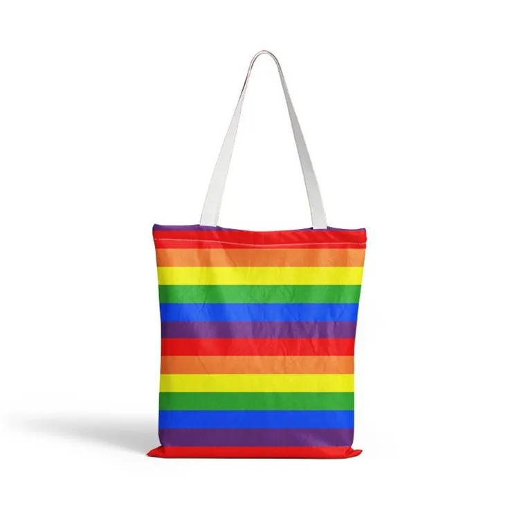 

Qetesh New Fashion Canvas Handbag For Outdoors Camping With Rainbow Colors, All colors
