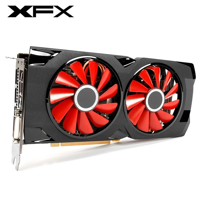 

Used XFX RX 570 8GB Graphics Cards GPU AMD Radeon RX570 8GB Video Screen Cards Desktop PC Computer Game 570 560 550