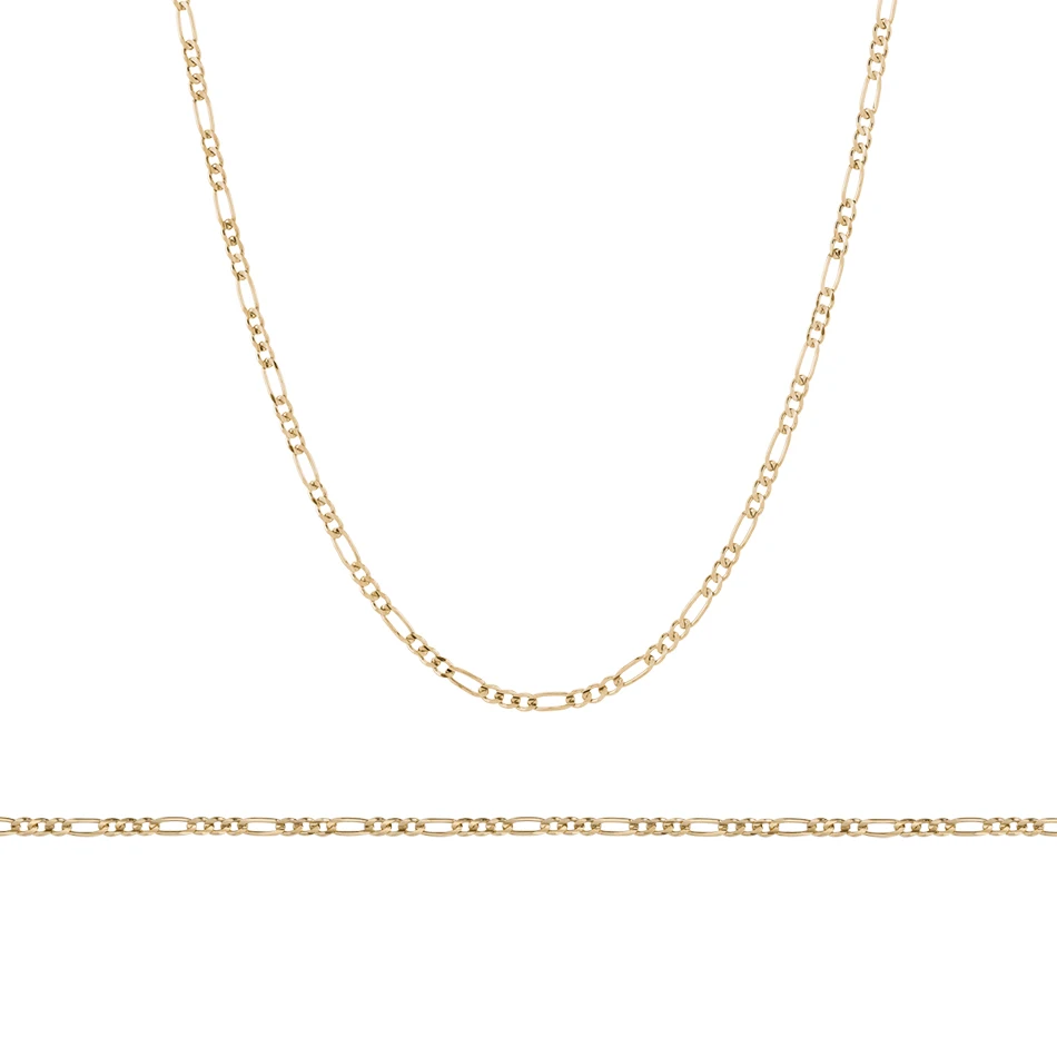 

Nagosa trending product S925 sterling silver gold plated figaro chain necklace jewelry