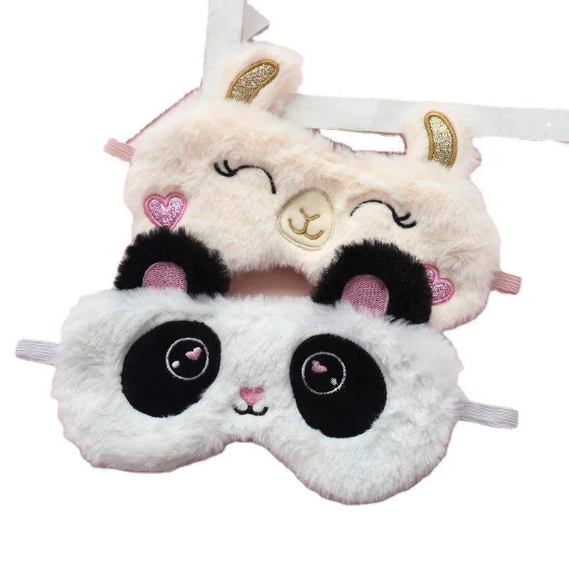 

New Style Cute Kids Animal Shaped Eyeshade Mask Cartoon Plush Sleeping Eye Mask