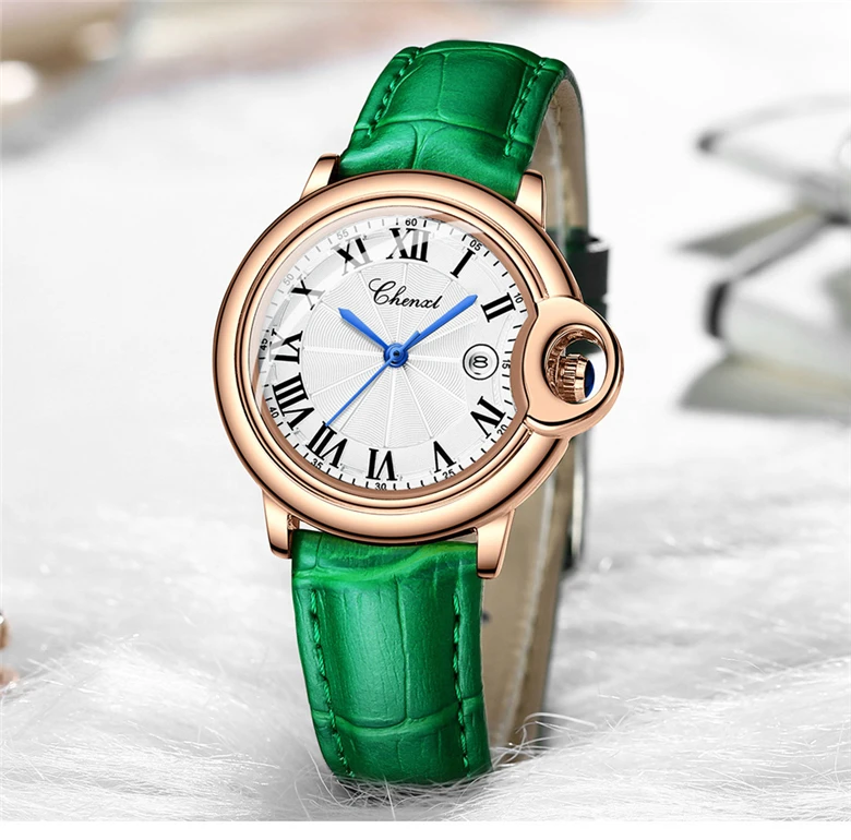 

CHENXI New luxury Quartz watch Men Roman numerals calendar clocks Roud Dial Couple Casual Watches