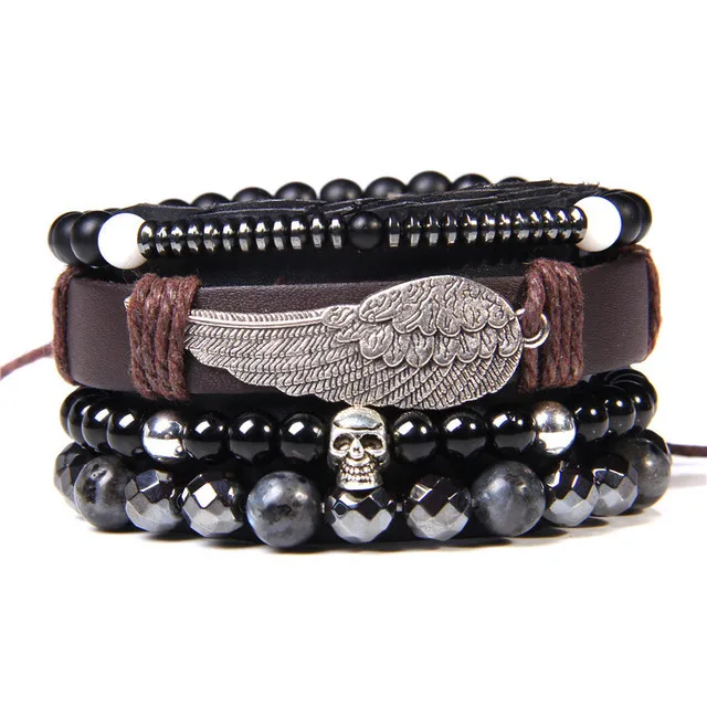 

Leather Bracelet for Men Wrist Band Brown Rope Bracelet Bangle