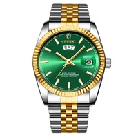 

Top Brand Men Luxury Quartz Watch Rollex Stainless steel Business Double calendar watches Custom Logo Reloj de hombre