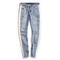 

Wholesale Spring Fashion Long Denim Pants Last Design USA Street Mens Jeans