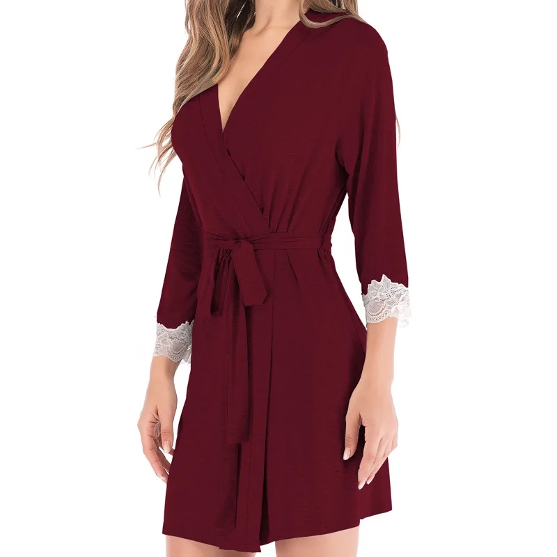 Wholesale Modal Robes Lightweight Robe Short Bathrobe Soft Sleepwear