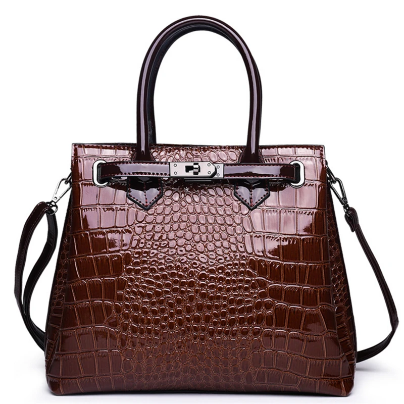 

2020 western style Alligator shape pu leather fashion handbag for women, Red, black, brown