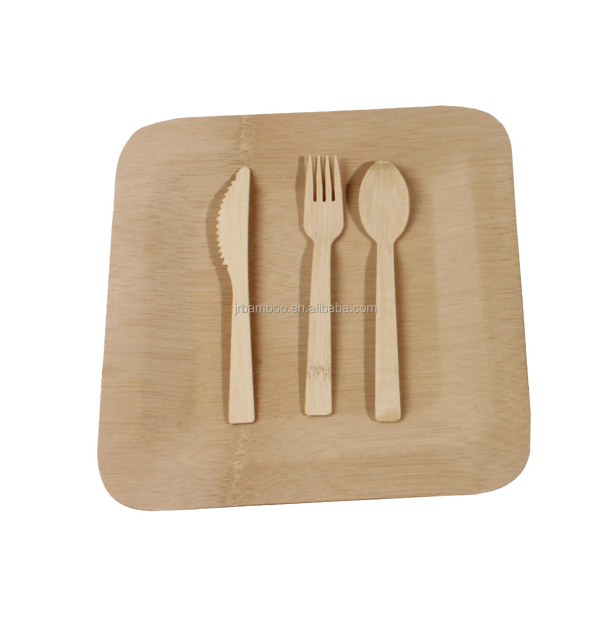 Higher Quality Disposable Bamboo Cutlery Set 3 Piece Bamboo Dishware