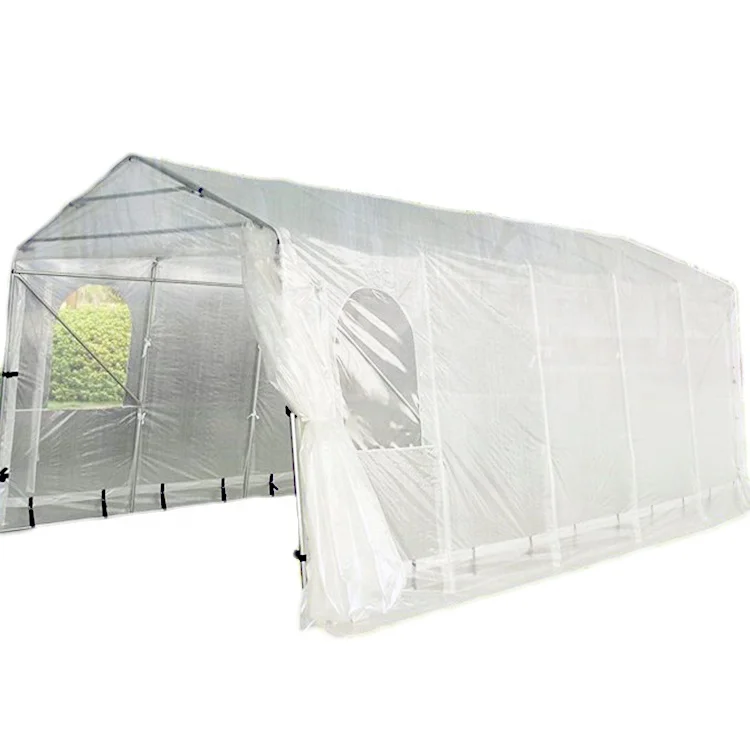 

11' X 16' x 7'3" Outdoor Abris Auto Mono Practical Winter Shelters, White/clear/green/grey/semitransparent