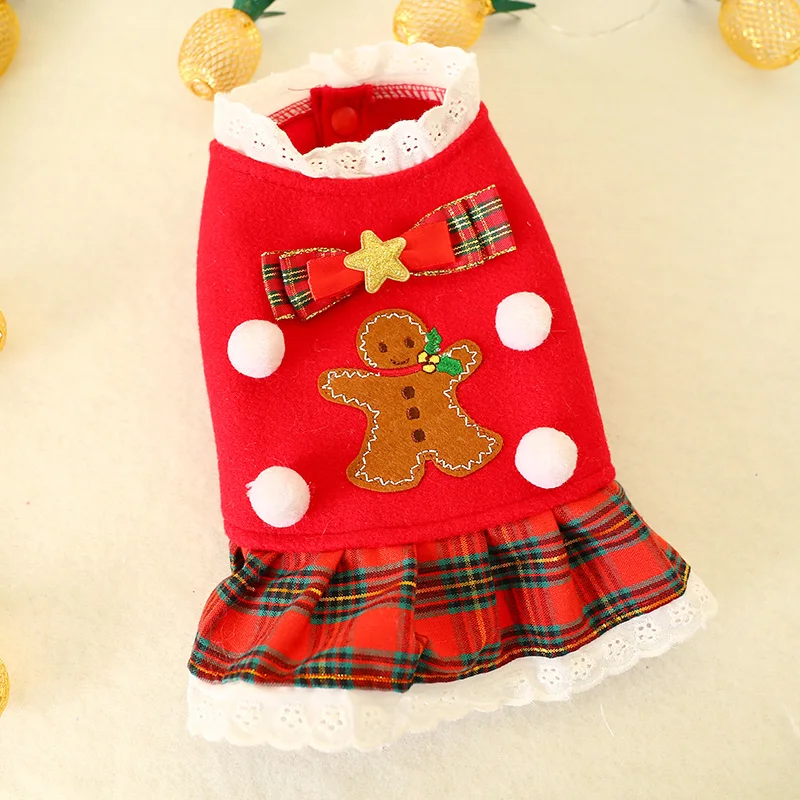 

2019 high quality Pet Dog Clothes Cute Cartoon Cloth for Christmas, Customized color