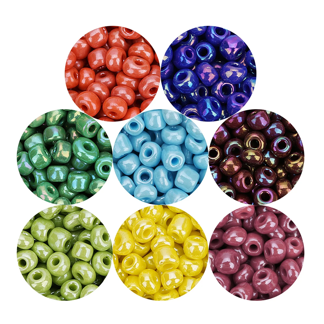 

450pcs/lot 4mm Diameter 1mm Hole Seed Bead Czech aaa AB Color Glass Solid Seed Beads making Bracelet Jewelry Findings