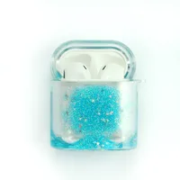 

2020 NEW Liquid Wireless Earphone Glitter Case For Airpods Transparent Headphone Protect Cover