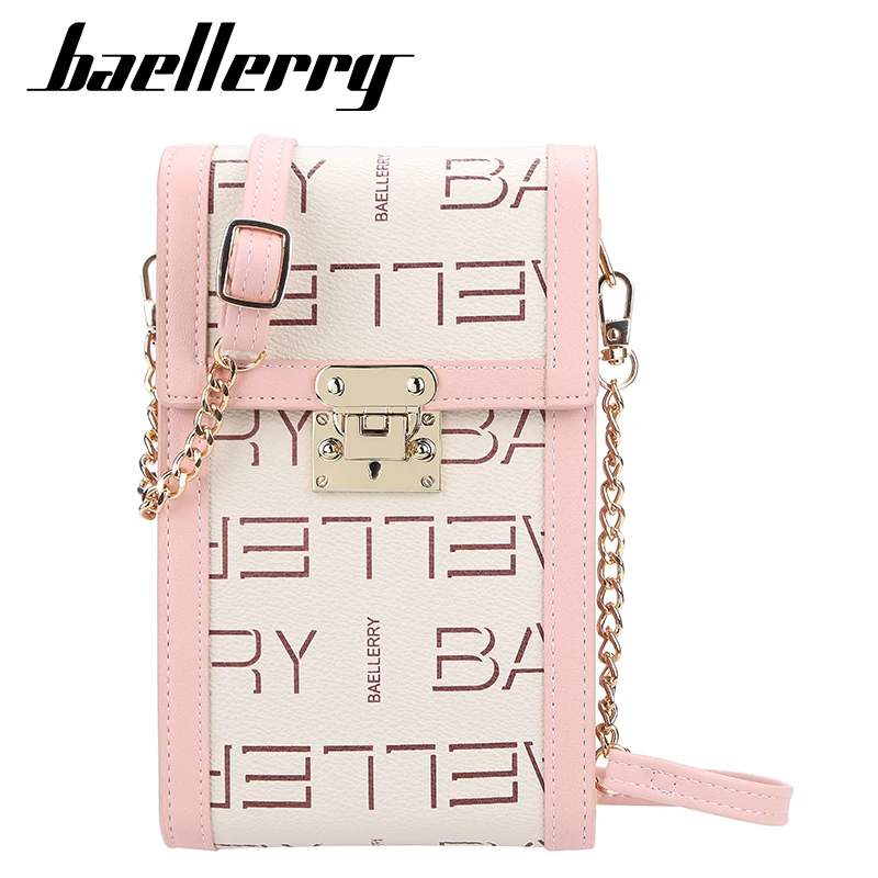 

Baellerry Korean women messenger bag vertical letter multifunctional mobile phone bag fashion open lock wallet, 8 colors