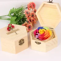 

Gift-Giving Luxury Gift wooden Box Including Greeting Card Soap Roses Flower Heads