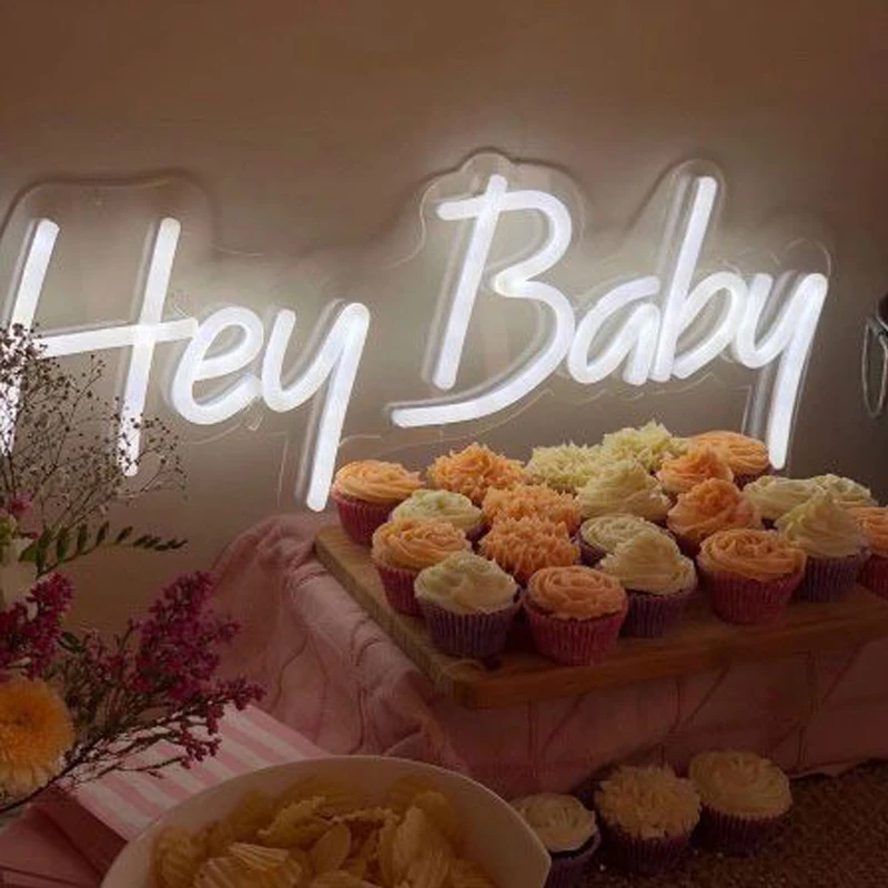 
hey baby Bedroom decoration LED neon light sign home decor signs 